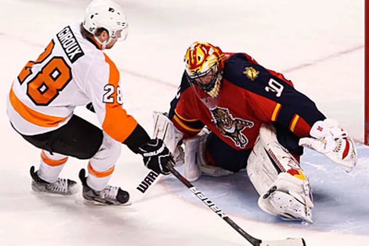 The Flyers picked up their first shootout victory of the season Tuesday against the Panthers. (Wilfredo Lee/AP)