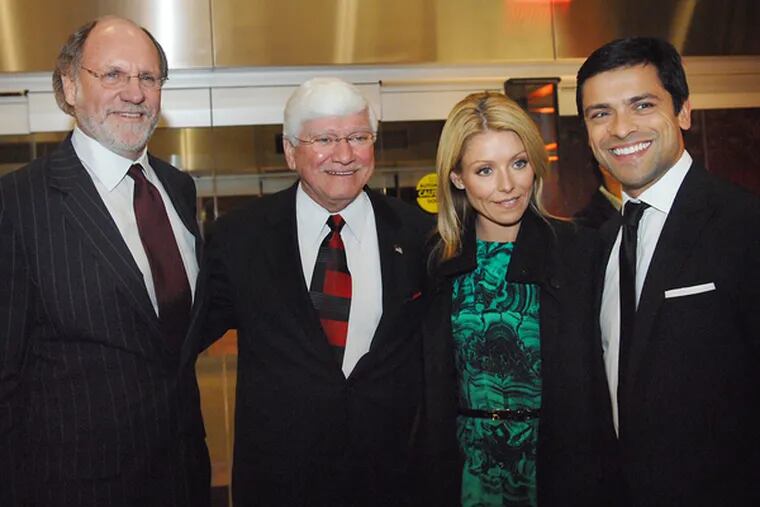 A foursome spotted at Thursday&#0039;s gala for the opening of Cooper University Hospital&#0039;s patient pavilion: Gov. Corzine (left), Joe Ripa, daughter and talk-show host Kelly Ripa, and her husband, actor Mark Consuelos.