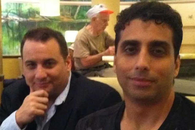 GeoInvesting's Dan David (left) and Majed Soueidan. Montco firm probes China-based stock fraud.