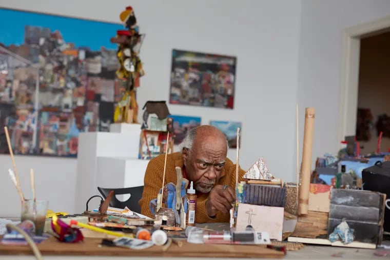 Leroy Johnson working during a residency at the Center for Emerging Visual Artists in December of last year.