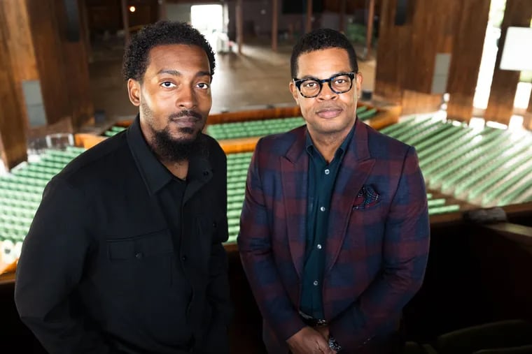 Chill Moody (left) and Darin Atwater collaborated on "Black Metropolis," being performed with the Philadelphia Orchestra at the Mann Center on July 19.