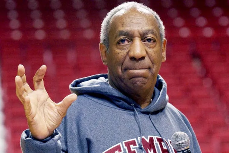 File photo: Bill Cosby welcomes Temple freshmen and transfer students at a student convocation dubbed "Cosby 101" at the Liacouras Center. (Daily News Photo / Jessica Griffin)