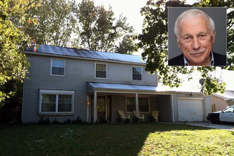 Ron Miscavige Sr. (inset) and the home on Peartree Lane in Willingboro where the Miscavige family lived for 12 years.