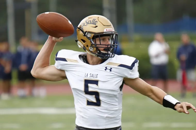 Quarterback Sean Daly and La Salle clash with archrival St. Joseph's Prep on Friday night at Widener.