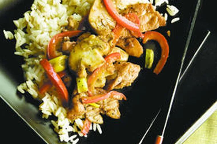 The stir-fry can be spiced up with Chinese chili paste.