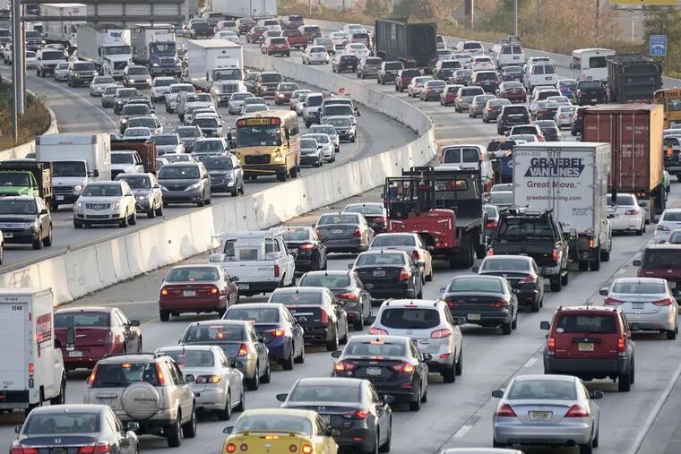 Traffic on I-95 crawls in both directions on Nov. 2 during the strike.
