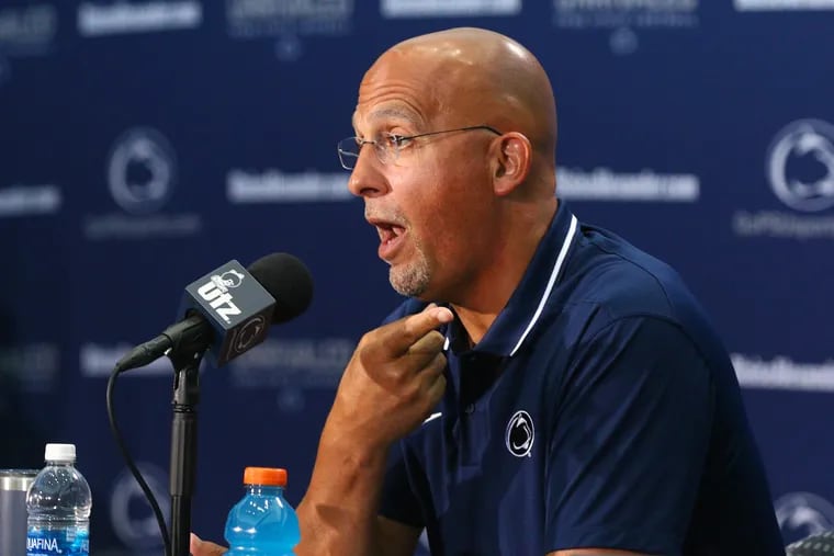 Penn State football head coach James Franklin isn't concerned about his team's lack of chunk plays.