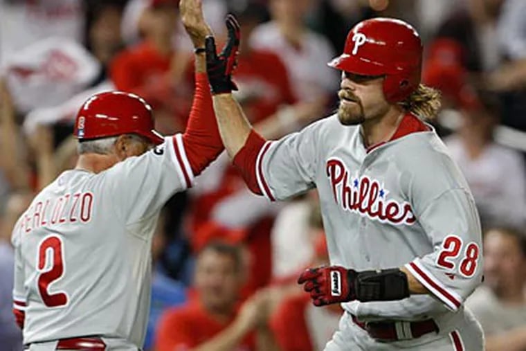 Jayson Werth drove in four runs as the Phillies beat the Nationals to clinch the NL East. (Ron Cortes/Staff Photograher)