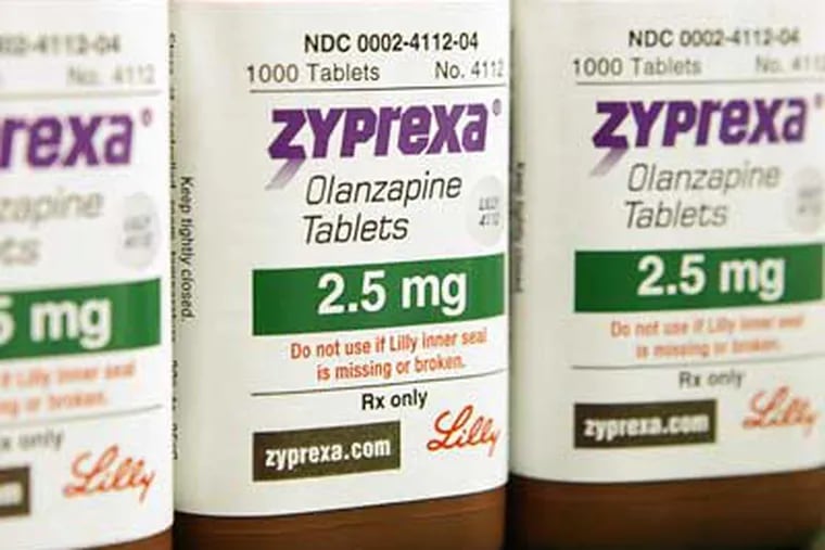 Eli Lilly & Co., maker of the anti-psychotic drug Zyprexa, on Thursday said it pleaded guilty to a charge that it illegally marketed Zyprexa for an unapproved use, and will pay $1.42 billion to settle civil suits and end the criminal investigation. (Darron Cummings/AP File Photo)