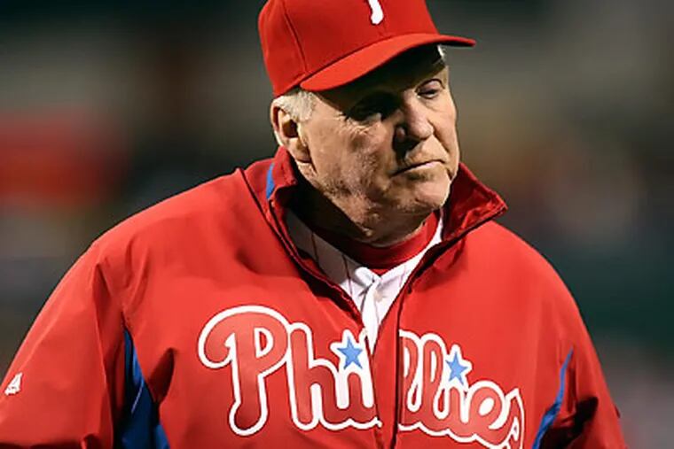 "I got upset when I came in and saw everybody looking at movies," Charlie Manuel said. (Steven M. Falk/Staff file photo)