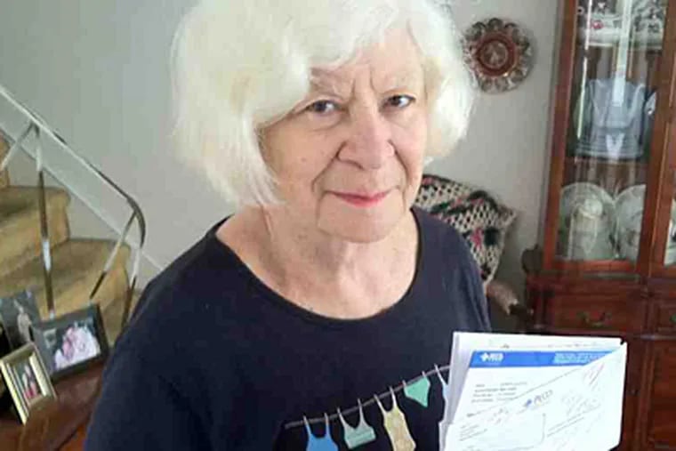 Gloria Levinson was expecting big savings when she shifted her power supplier from Peco, but her rate has risen dramatically this year. (Reid Kanaley/Staff)