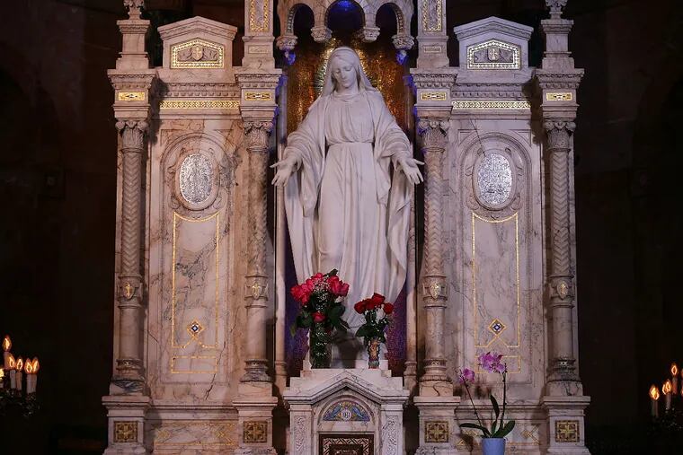 The interior of the Shrine of the Miraculous Medal in Philadelphia, Pa., on Sept. 16, 2015. (DAVID MAIALETTI / Staff Photographer)