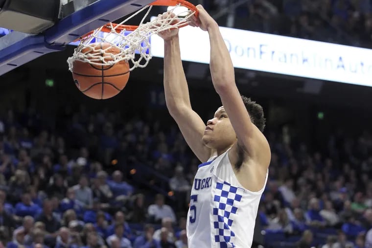 Kentucky's Kevin Knox is scheduled to work out for the Sixers.