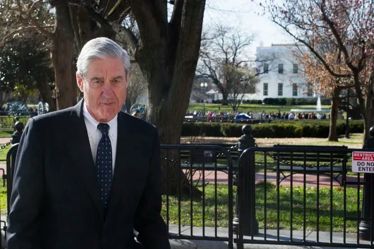 Special Counsel Robert Mueller walks past the White House after attending St. John's Episcopal Church for morning services on Sunday, March 24, 2019.