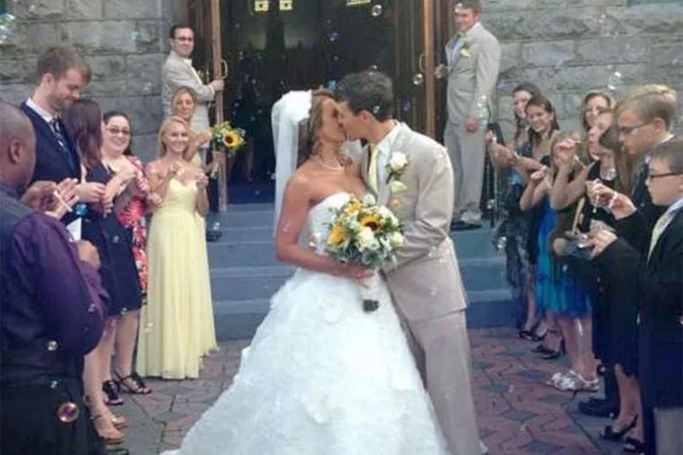 Helene Eksterowicz goes from reality TV to reality, with groom Andrew Goodman. (Facebook)