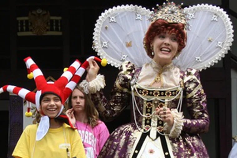 Queen Elizabeth reigns at the Pennsylvania Renaissance Faire in Lancaster County.