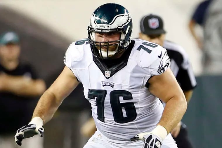 Veteran Allen Barbre is likely to step in for Evan Mathis at left guard.