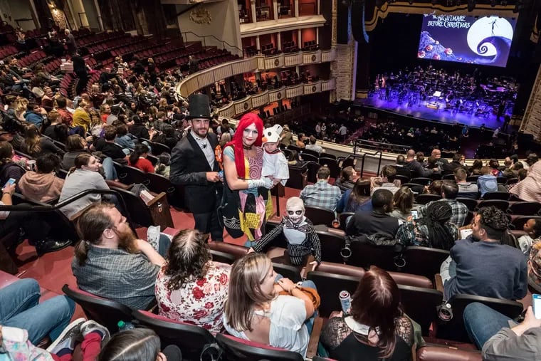 Fans of 'The Nightmare Before Christmas' arrived in costume at the Philly Pops' live-to-screen performance with the film at the Met Philadelphia.