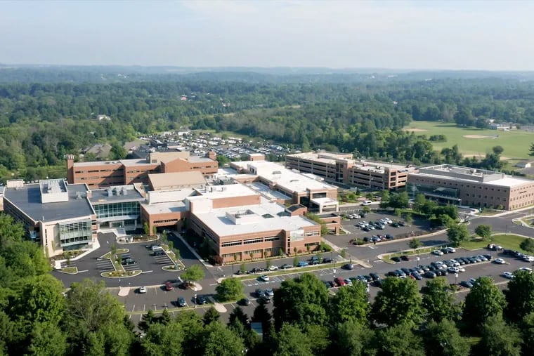 The University of Pennsylvania Health System has a preliminary agreement to acquire Doylestown Health, which is anchored by the 247-bed Doylestown Hospital, shown above.