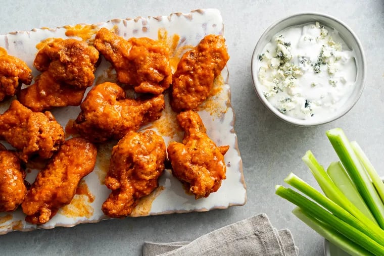 These Buffalo wings borrow some techniques from Korean and Japanese fried chicken for the crispiest skin possible.