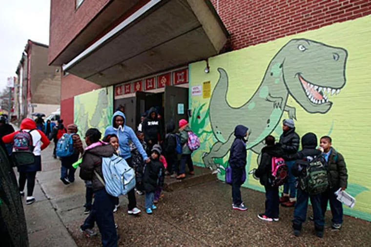 M.H. Stanton Elementary School in Strawberry Mansion is one of two schools the district has added to its closure list. (David Swanson/Staff)
