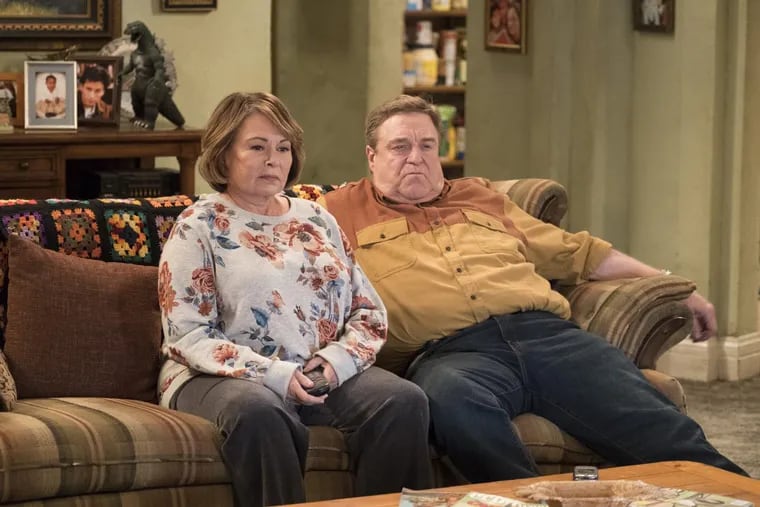 Roseanne Barr and John Goodman in “Roseanne”