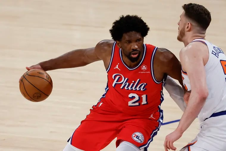 The Sixers outscored the Knicks by 14 points when reigning MVP Joel Embiid was on the floor.