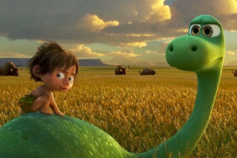 &quot;The Good Dinosaur&quot;: What if dinosaurs and primitive man developed alongside one another? Arlo, the dinosaur who speaks, and a Neanderthalish boy, who hops about on all fours and sniffs the air like a dog, become fast friends.