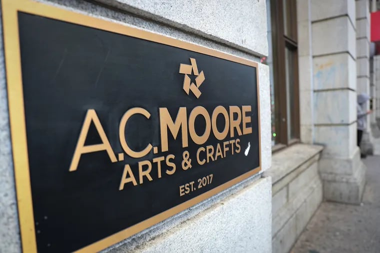 A.C. Moore at Broad and Chestnut Streets in Philadelphia, PA on November 26, 2019. A.C. Moore is closing all of its 145 stores, including the South Broad flagship.