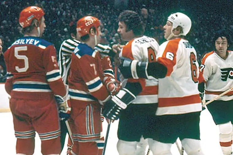 Thirty-five years ago today, the Flyers concluded their series against the Soviet Red Army team at the Spectrum. (File photo)