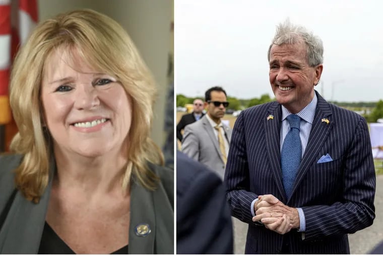 Left: Burlington County Assemblymember Carol Murphy, a candidate for Congress. Right: Gov. Phil Murphy. They're not the same Murphy.