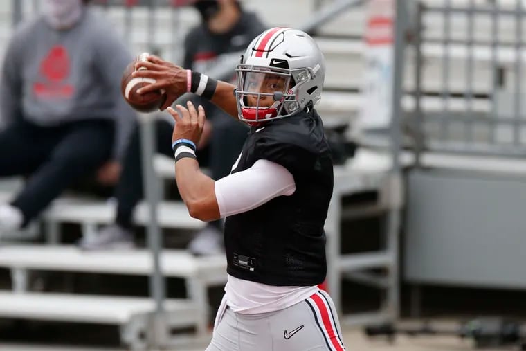 Ohio State quarterback Justin Fields is a Heisman Trophy candidate.