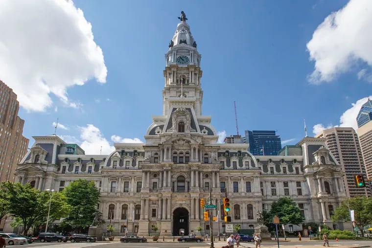 Philadelphia City Hall, photographed in November, 2018.