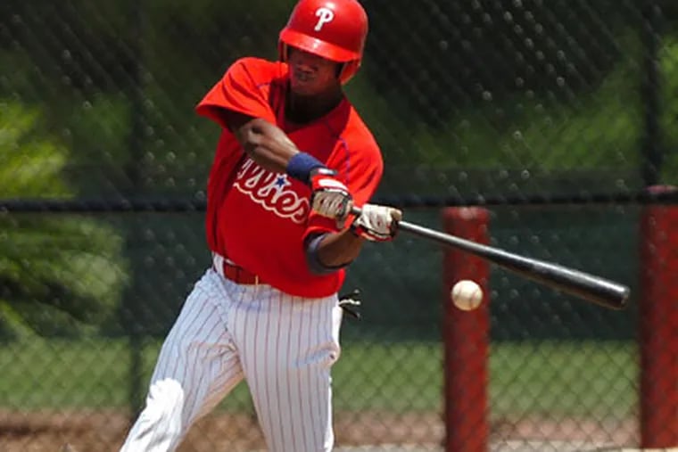 Phillies minor leaguer Domonic Brown is considered the team's top outfield prospect. (Manuel Martinez / Tampa Tribune, File)