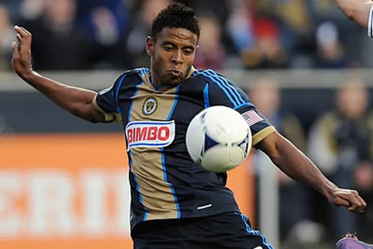 Lionard Pajoy and the Union earned their first point of the season against Vancouver. (Michael Perez/AP)