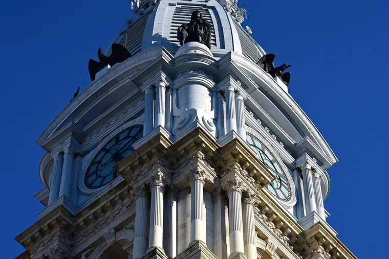 Philadelphia City Hall photographed in August 2019.