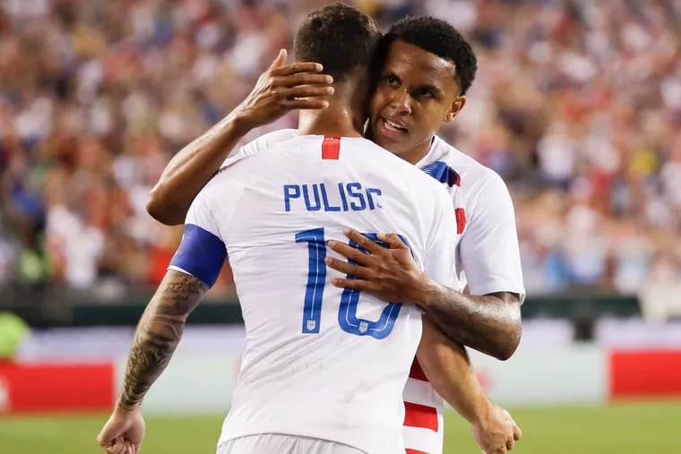 Christian Pulisic (left) and Weston McKennie (right) could form the core of a talented U.S. men's soccer team at next year's Olympics if the players' European clubs let them play in the tournament.