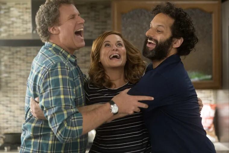 Will Ferrell, Amy Poehler, and Jason Mantzoukas (right) in a scene from “The House.”