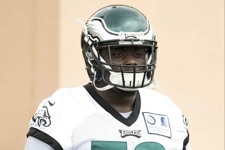Linebacker Steven Daniels was waived by the Eagles on Saturday.