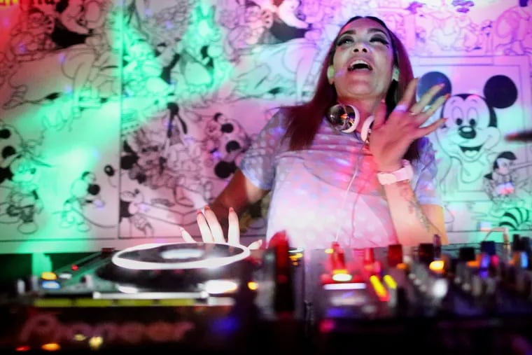 Guns Garcia performs at one of her last DJ nights in Philly this summer.