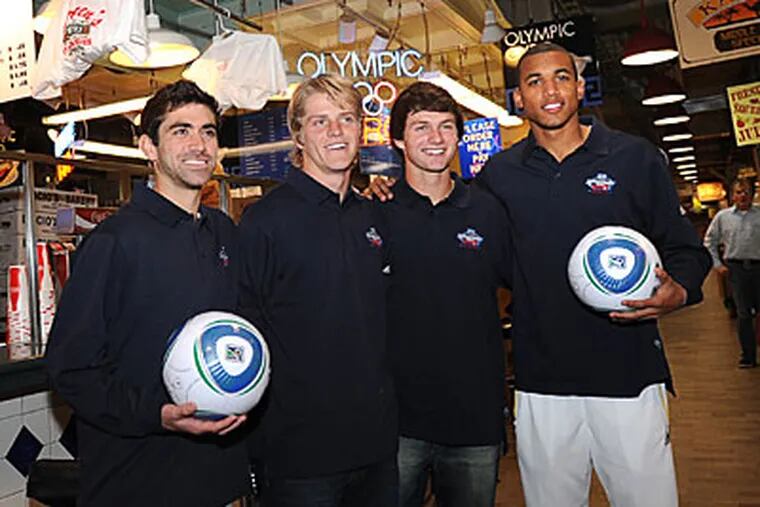 Four top prospects visit the Reading Terminal in advance of the MLS SuperDraft. (Sharon Gekoski-Kimmel/Staff Photographer)