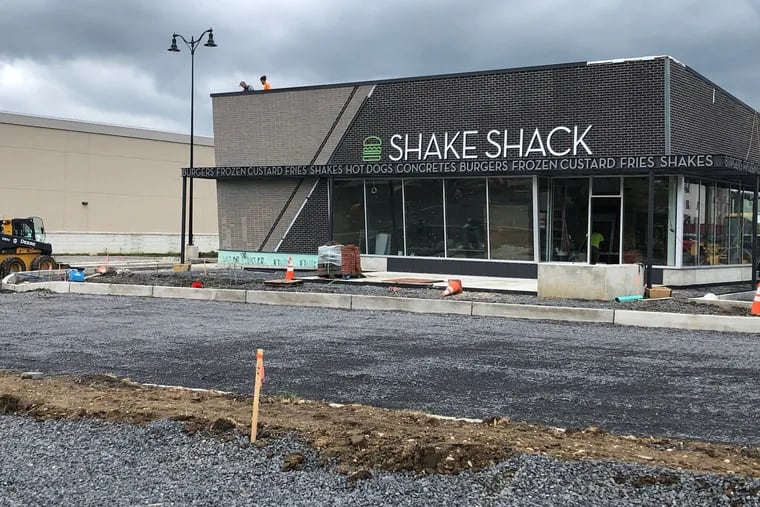 Construction crews are putting up a Shake Shack restaurant at the Garden State Park shopping complex on Haddonfield Road, the latest expansion that will include more retail shops and a Costco.