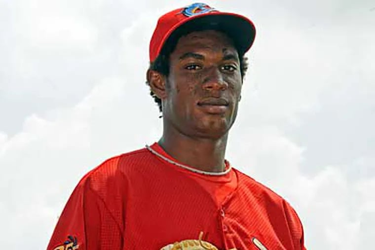 Phillies pitching prospect Yohan Flande is 7-1 with a 2.52 ERA for Clearwater. (Photo by Al Meeserschmidt)