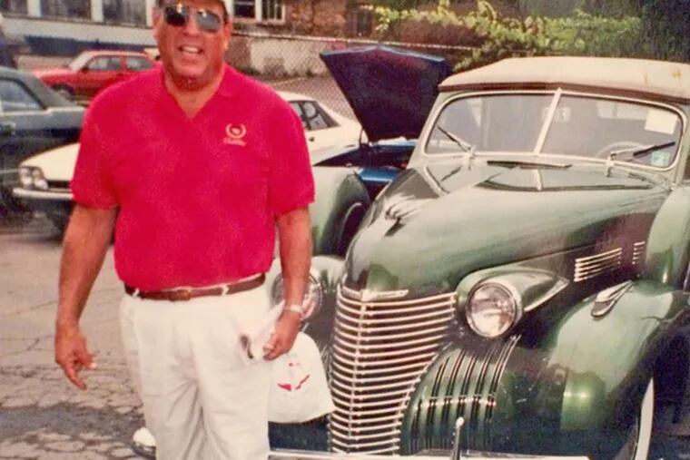 James I. Fields with a 1940 Cadillac Fleetwood. He enjoyed showing his vintage Cadillacs, along with Packards and a Chrysler Airflow. The collection has been dispersed.