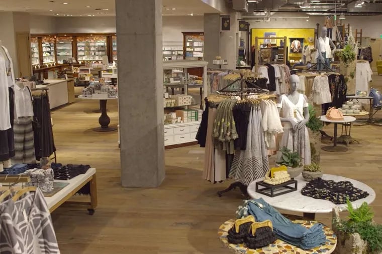 An example of the large-format Anthropologie store, which will feature expanded offerings in many departments and a place to eat in some stores.