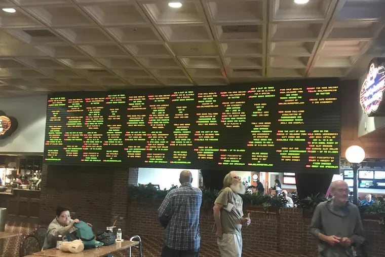 These boards at Delaware Park last week were filled with innocuous advertisements and messages. With the passing of sports betting, they will instead show what they were meant to: game odds and point spreads. 