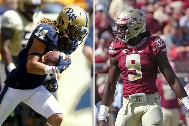 The Eagles added Avonte Maddox (left) and Josh Sweat in the fourth round.