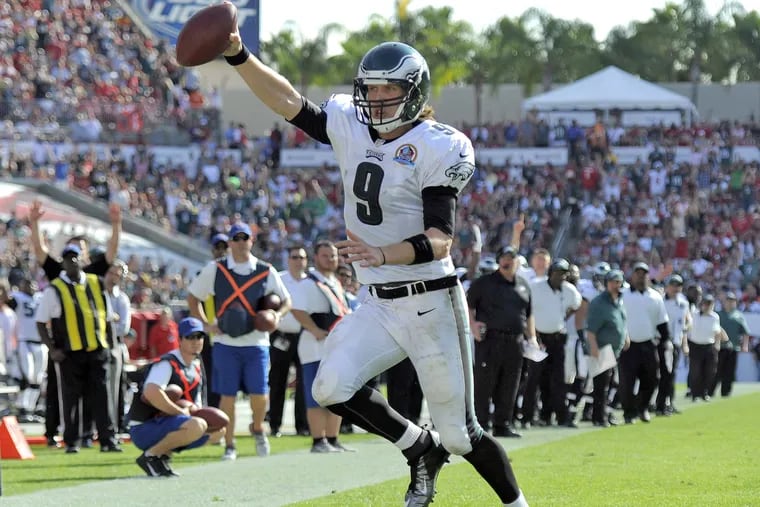 Nick Foles, then a rookie, got his first win as a starter in Tampa Bay in 2012. His touchdown pass to Jeremy Maclin at the buzzer ended up being the final win for Andy Reid as Eagles' coach.