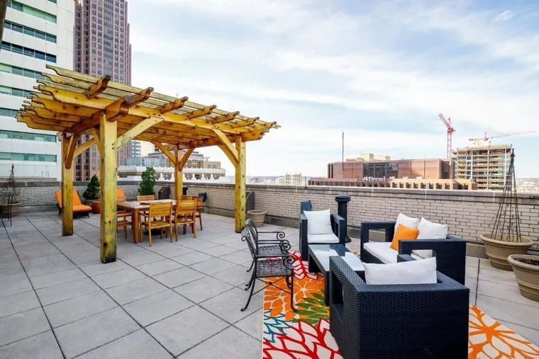 The roof deck at the Phoenix, a condo building at 1600-18 Arch St., Philadephia