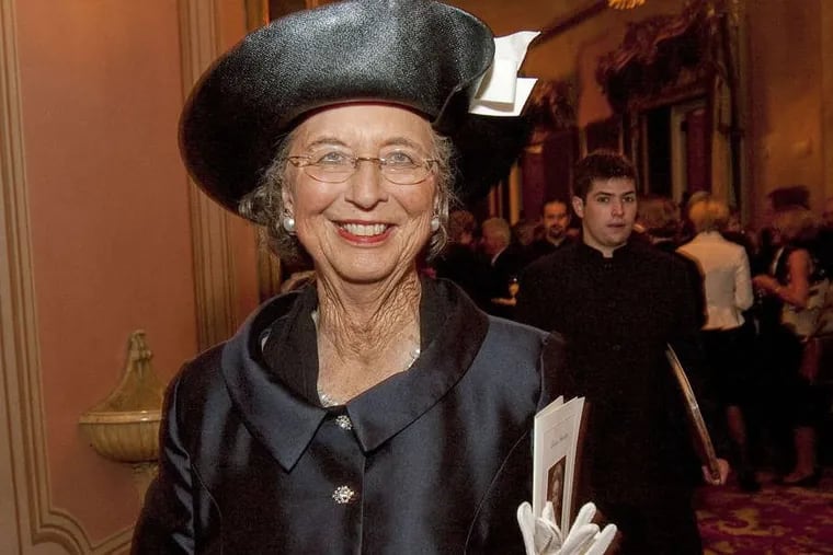 Dorrance “Dodo” H. Hamilton, in one of her signature hats at the Academy of Music in 2009.